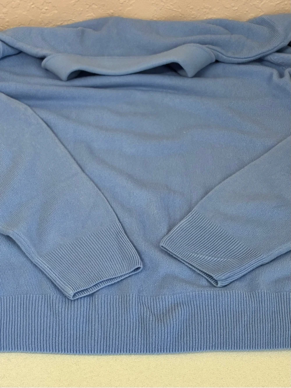 Polo Ralph Lauren Cashmere Polo Sweater Men’s Large Blue Soft Preppy Old Money